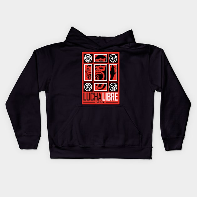 LUCHALIBRE MEXICO Kids Hoodie by RK58